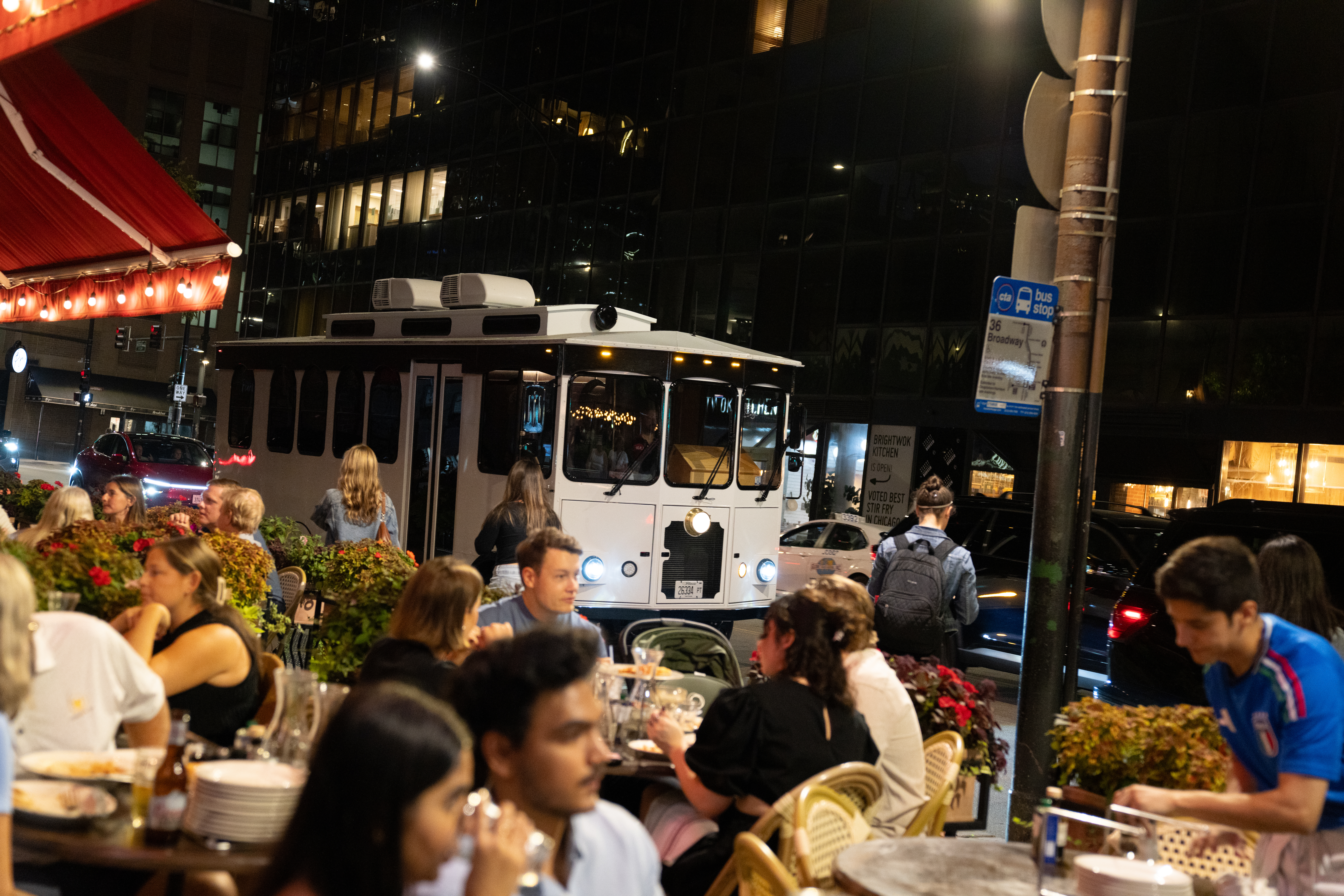 Chicago trolley interior wide angle